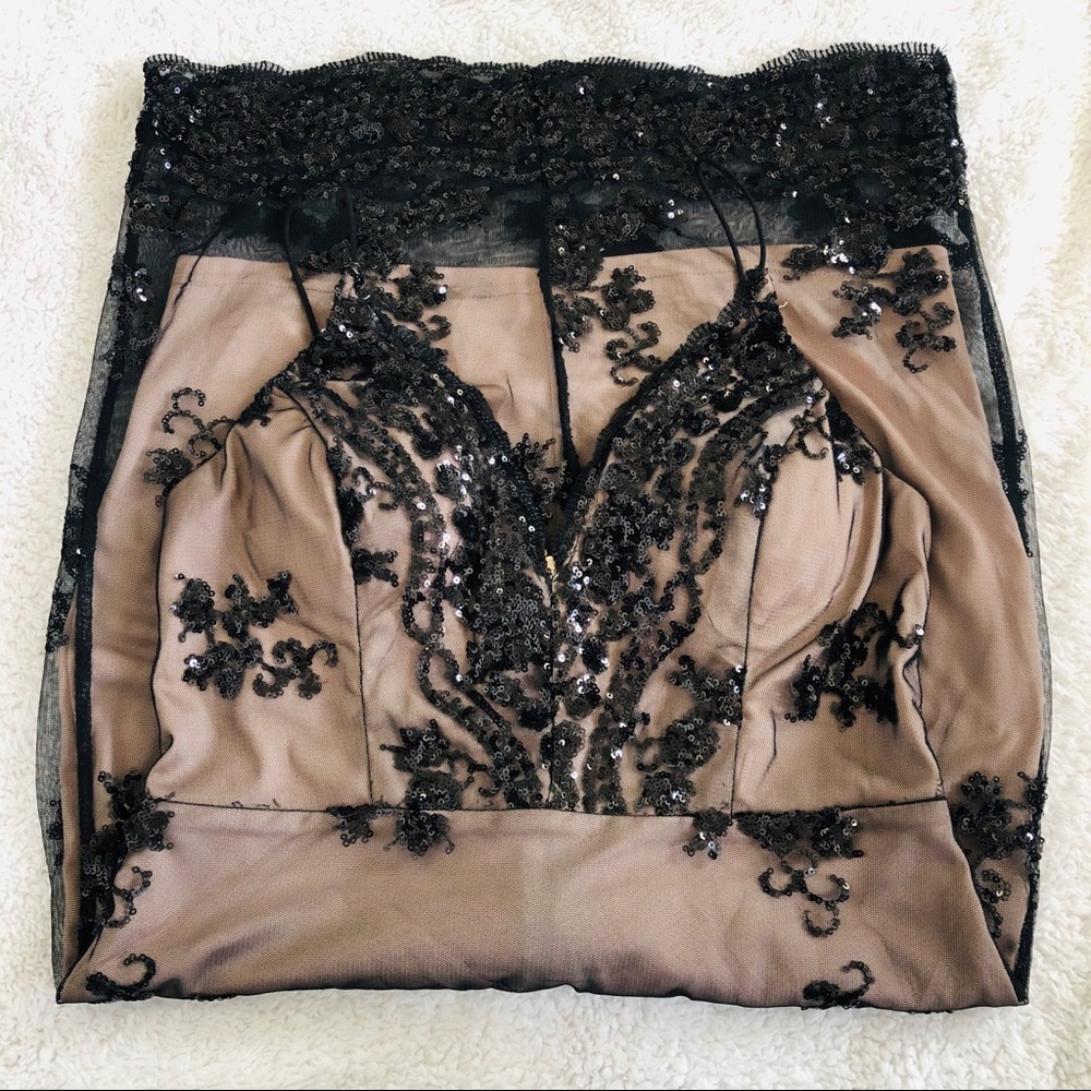 Black sequin dress